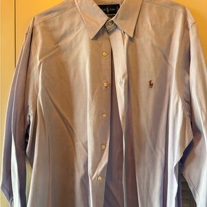 polo blue button down dress shirt